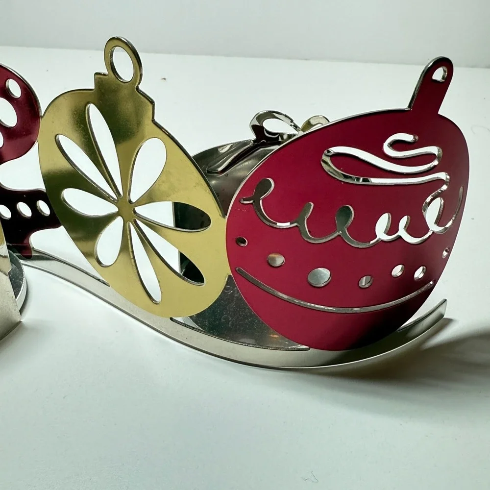 Bath & Body Works Christmas Ornament Design Tealight Candle Holder Multicolor‎